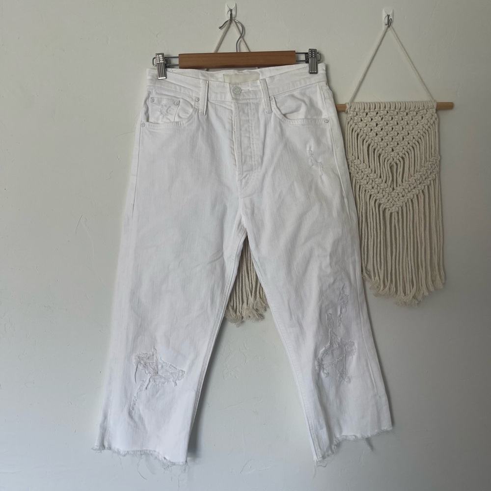 Mother Superior The Tripper Knicker Chew Almost Innocent High Rise White Jeans